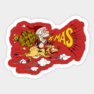 christmas santa claus x-mas deer Sticker